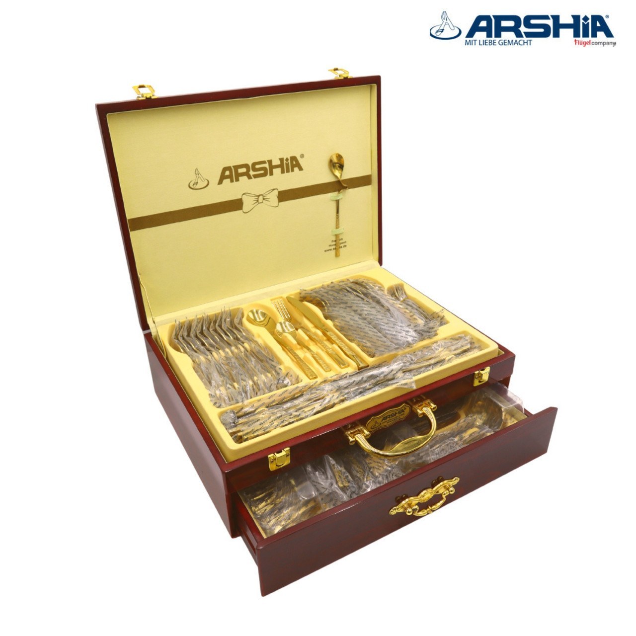 سرویس قاشق و چنگال 18نفره 95تکه عرشیا مدلTM548GS-3459