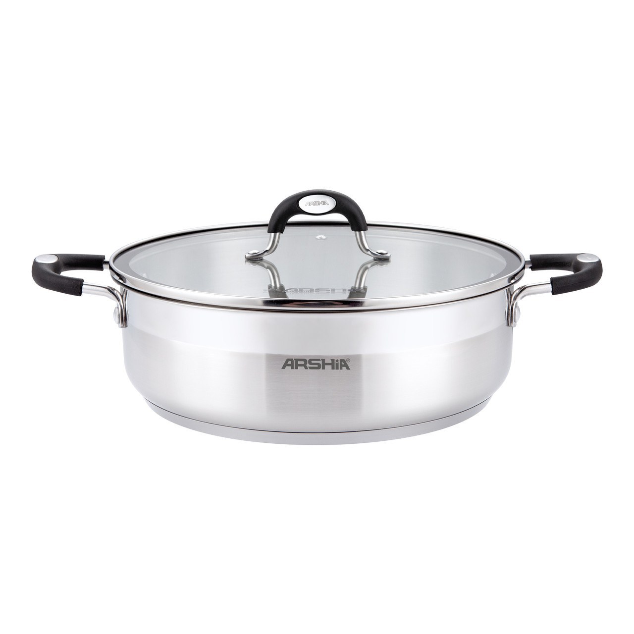 ماهیتابه دو دسته 24سانت استیل عرشیا مدلSS478-3723