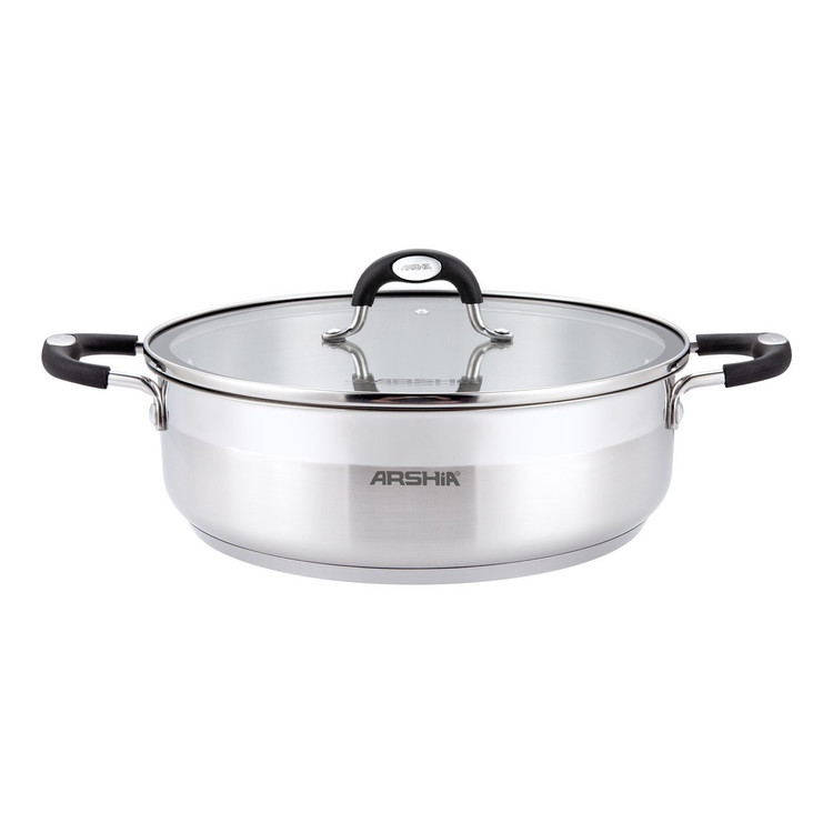 ماهیتابه دو دسته 24سانت استیل عرشیا مدلSS478-3723
