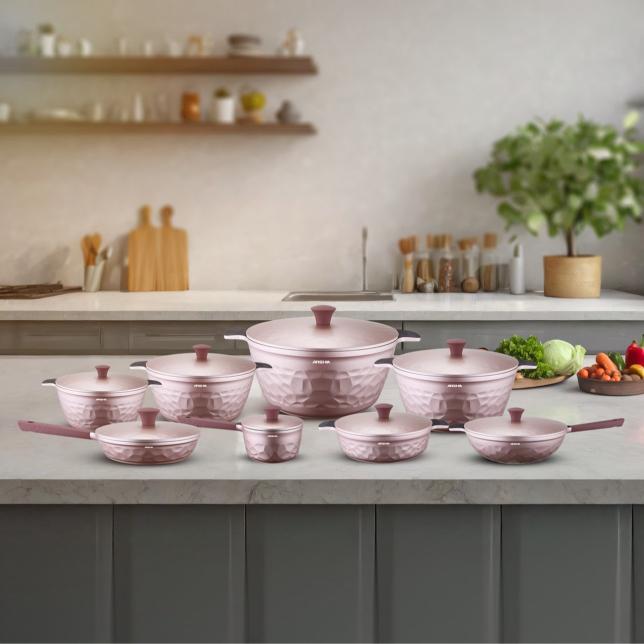سرویس قابلمه 16پارچه چدن عرشیا مدلCO110-3302