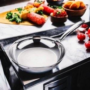 ماهی تابه تک دسته استیل 30 سانتی عرشیا مدل SS160-3568