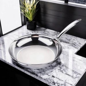ماهی تابه تک دسته استیل 28 سانتی عرشیا مدل SS160-3567