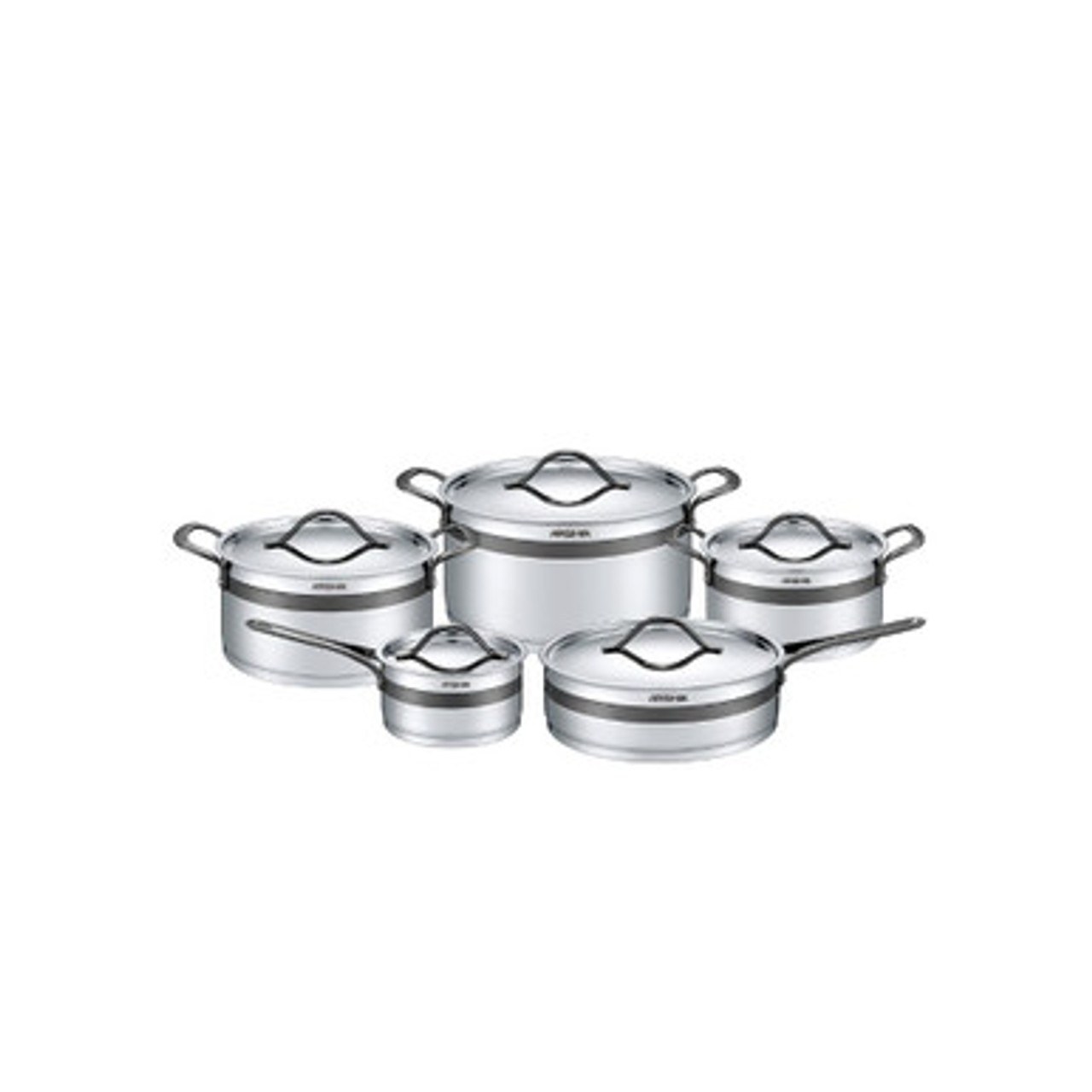 سرویس قابلمه استیل تیتانیوم 10پارچه عرشیا مدلSS762-3041