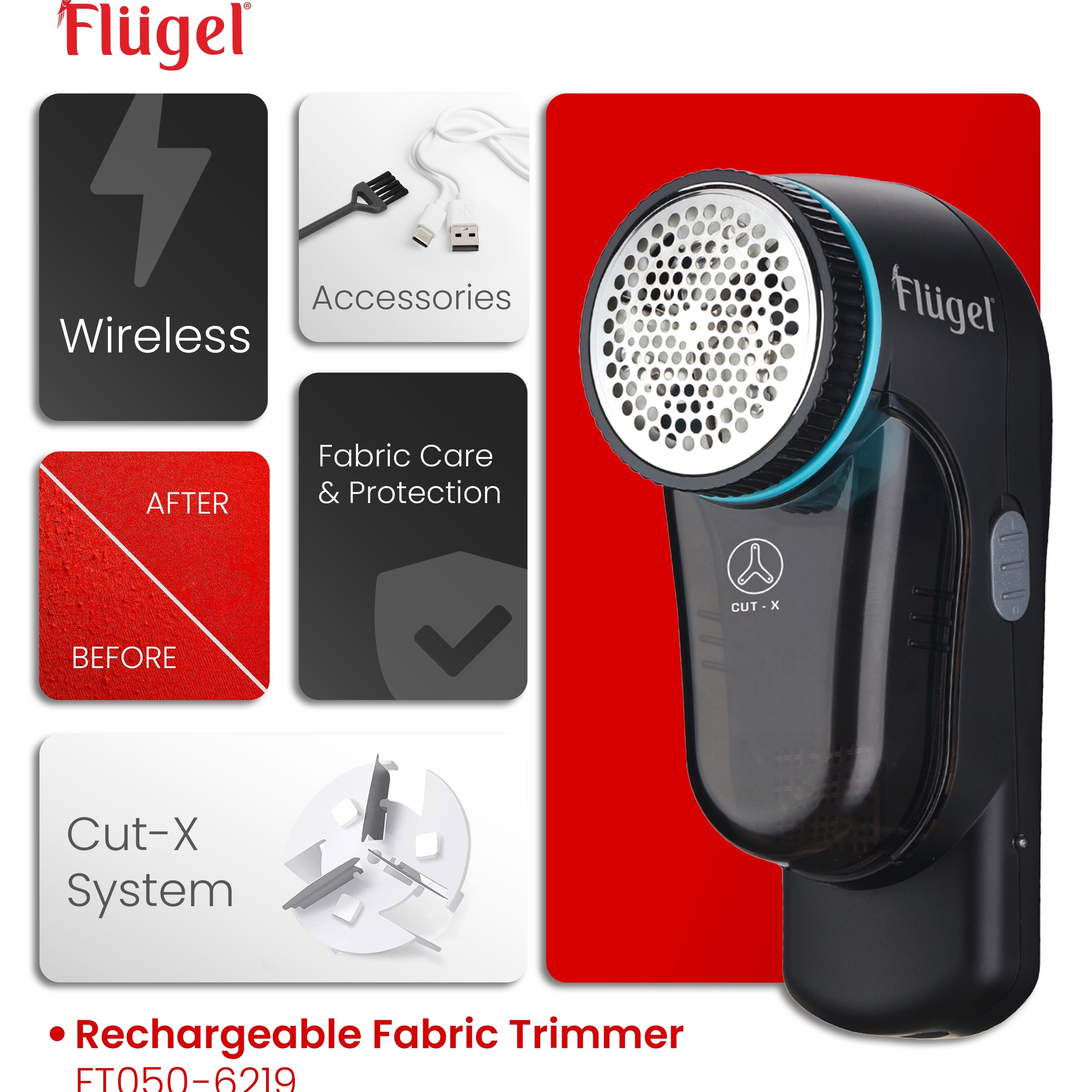 پرزگیر لباس شارژی فلوگل مدلFT050-6219