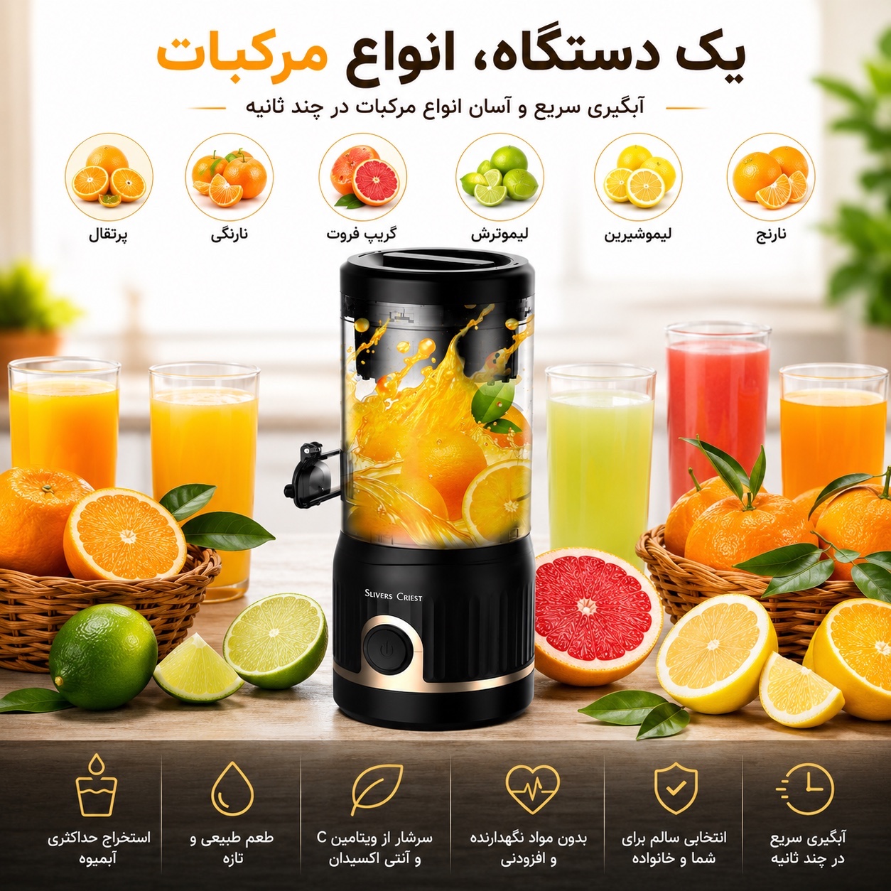 آب مرکبات گیری شارژی سیلور کرست SC-Y33