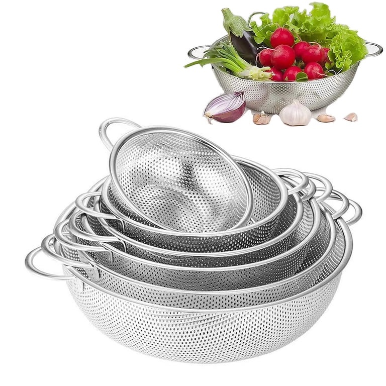 ست آبکش استیل 6 پارچه - 6 سایز کاربردی برای هر آشپزخانه