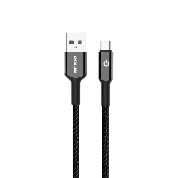 کابل USB-A به USB-C گرین لاین شارژ سریع 18 وات روکش کنفی مقاوم 1 متری