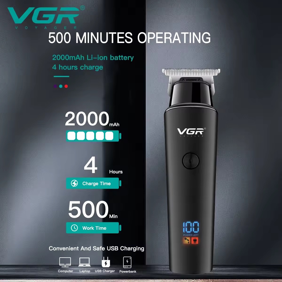 ماشین اصلاح VGR V-937 شارژدهی فوقالعاده، قدرتی فراتر از انتظار