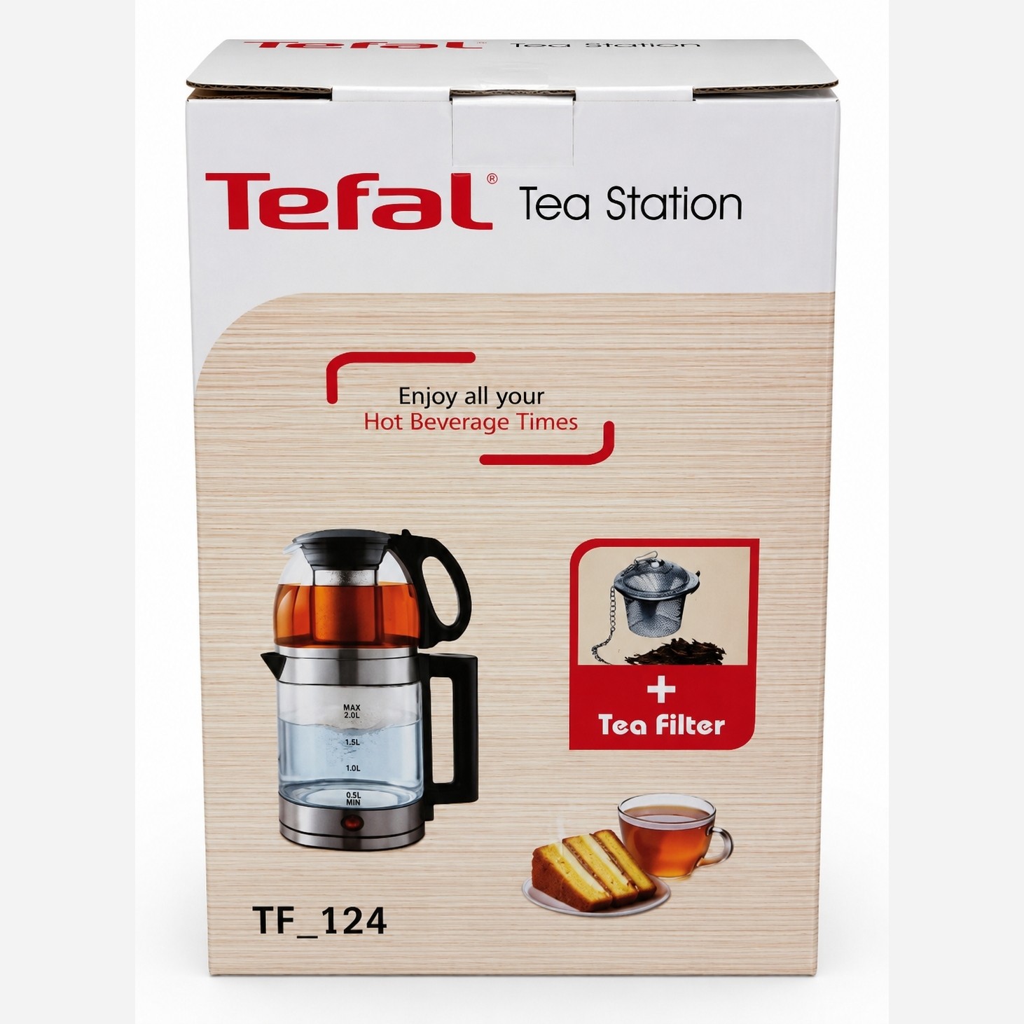 چای ساز و کتری برقی تفال مدل TF-124 دارای گرم نگه دارنده ( وارمردار)