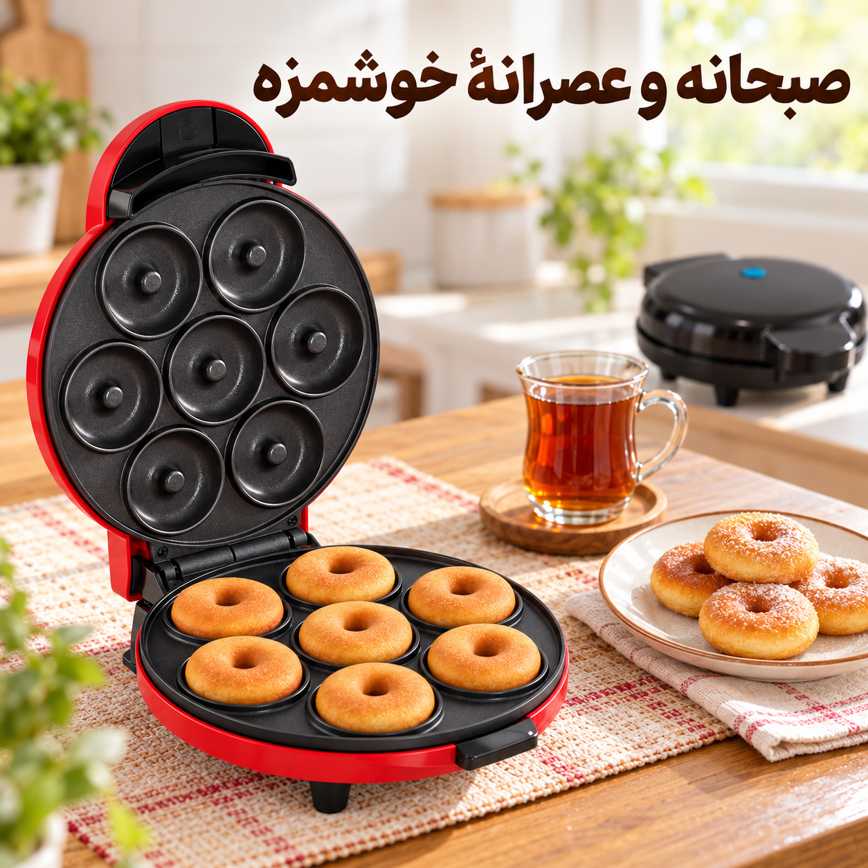 مینی دونات ساز برقی 7 عددی مدل JP-555 دونات خانگی سریع و آسان
