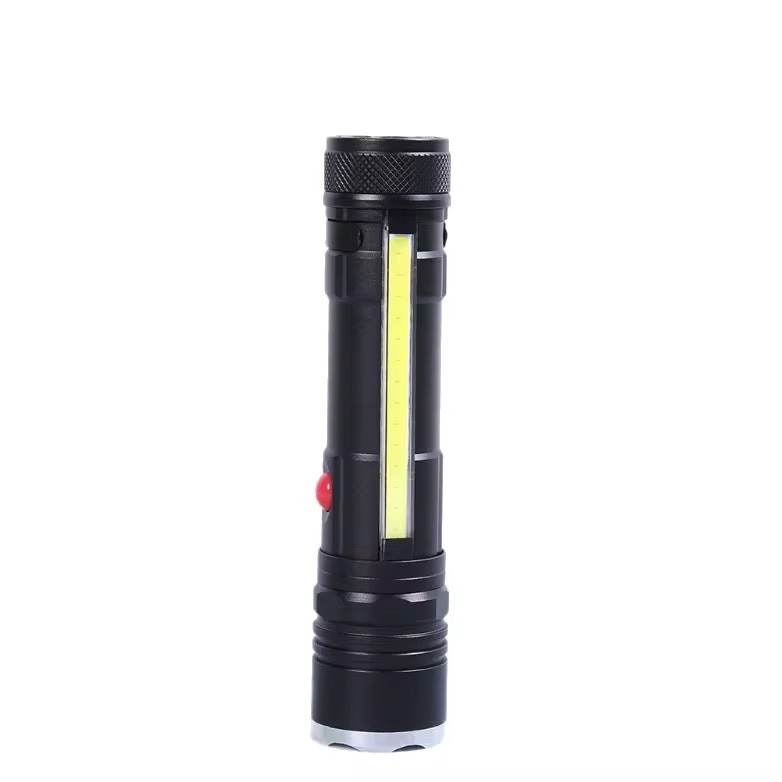چراغ قوه شارژی T6-26 زومدار COB و XPE نور قدرتمند و شارژ USB
