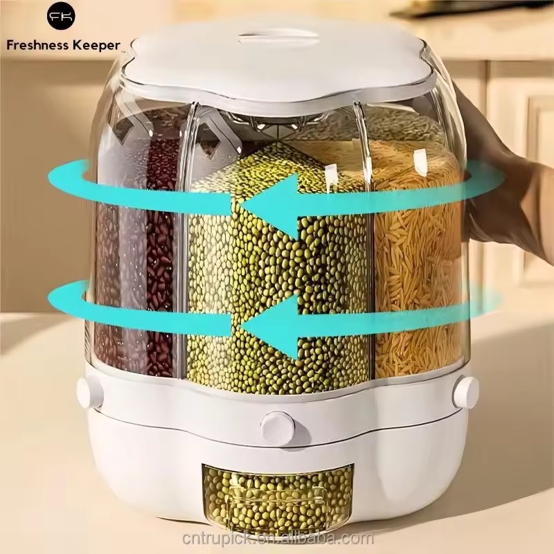 جا حبوباتی چرخشی سایز بزرگ GRAIN با 6 خانه مجزا