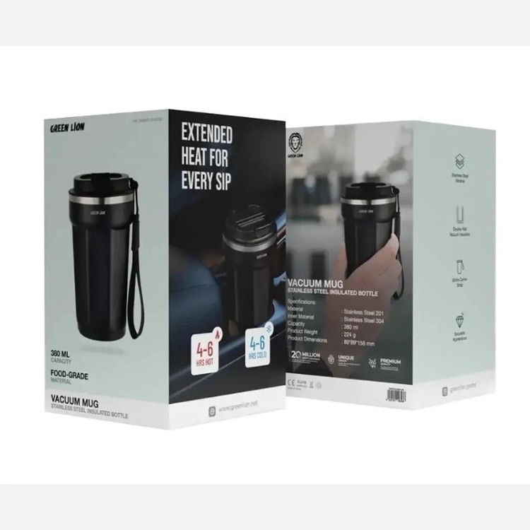 ماگ وکیوم گرین لاین مدل Green Lion Vacuum Mug 380mL