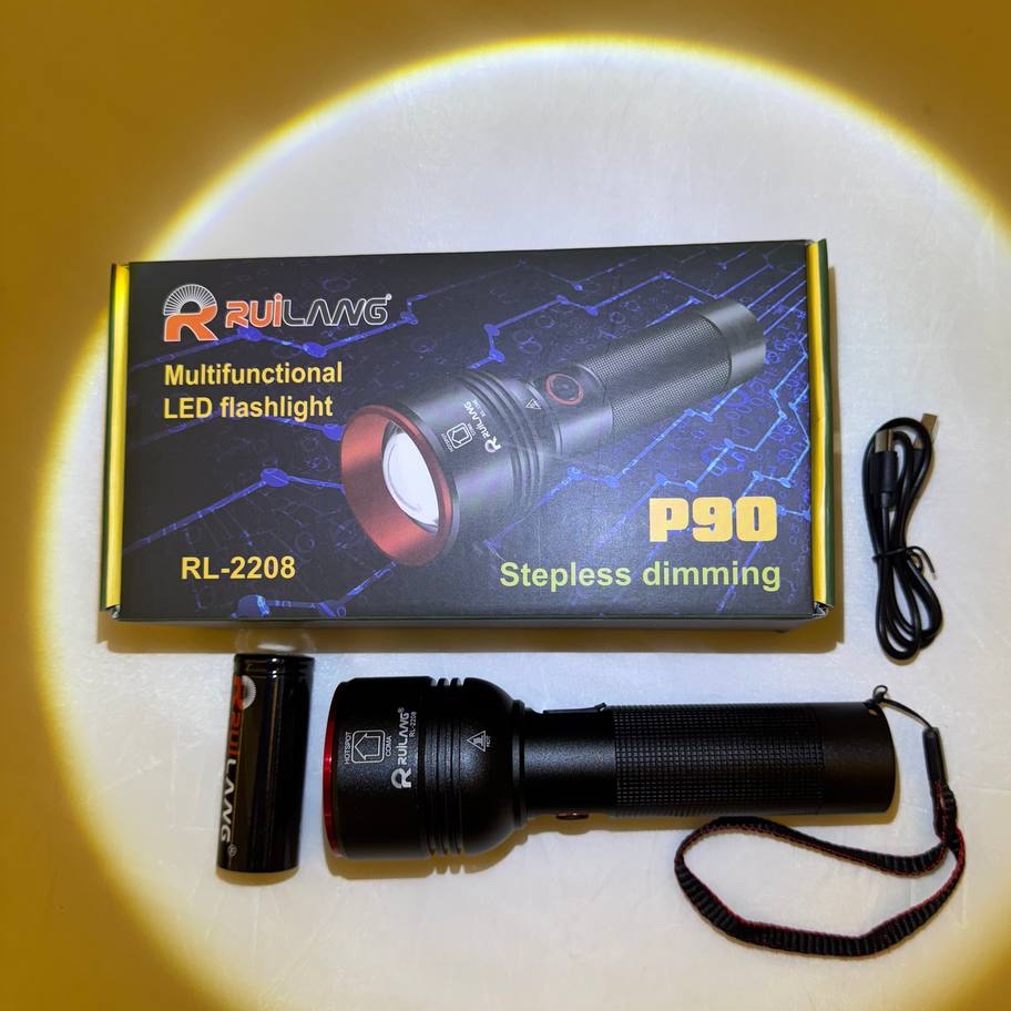 چراغ قوه دستی رولانگ RL-2208 شارژی با زوم و ضدآب