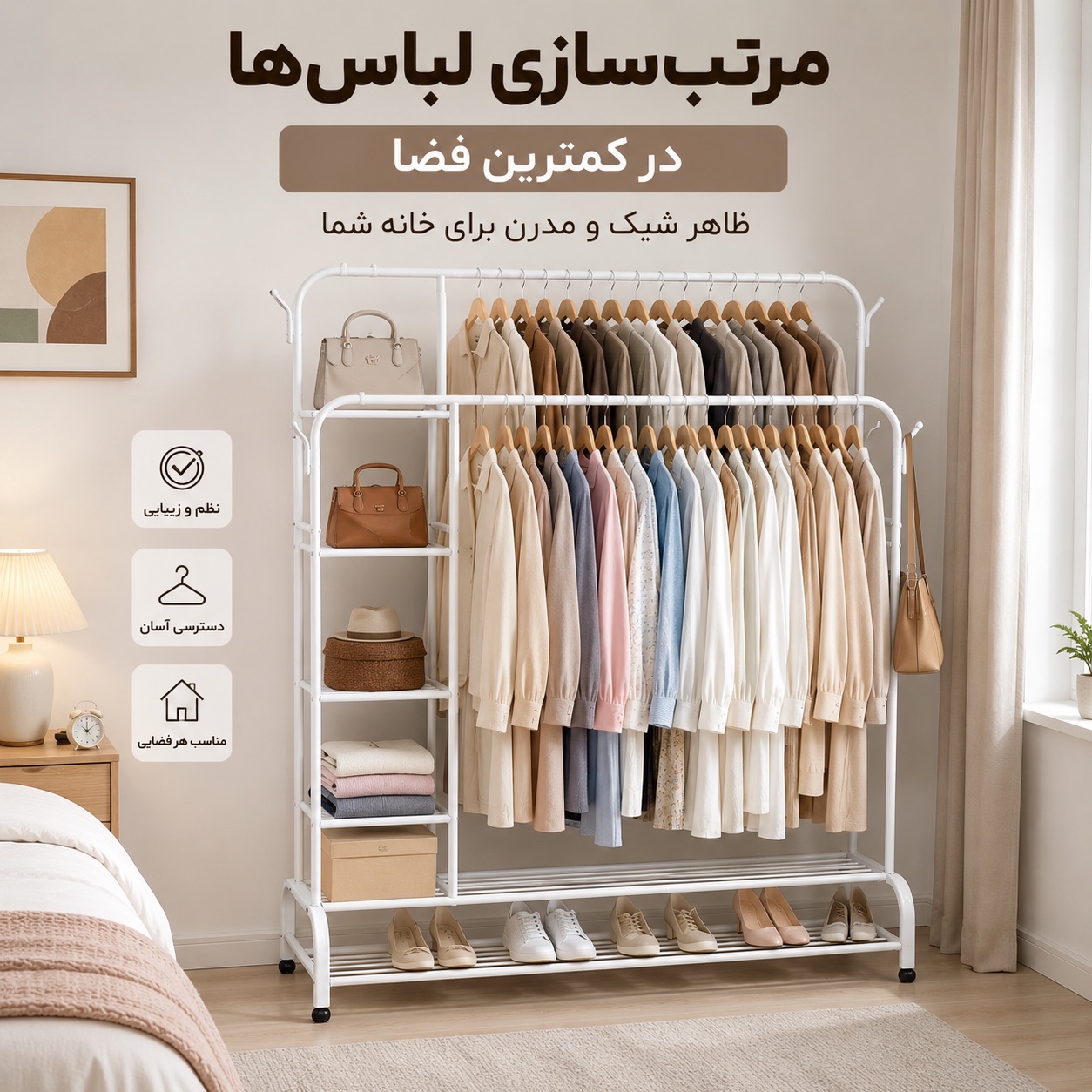 رگال 88 دوبل قفسه دار چرخدار