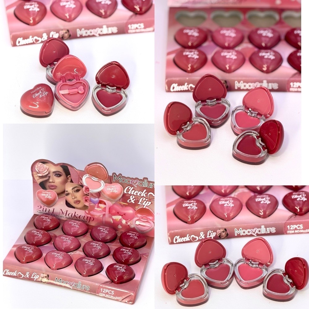 رژلب و رژگونه کوشنی قلبی دوطبقه مک کالر