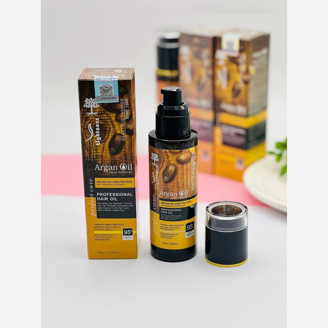 روغن مو آرگان بدون سولفات لایتنس اصلی