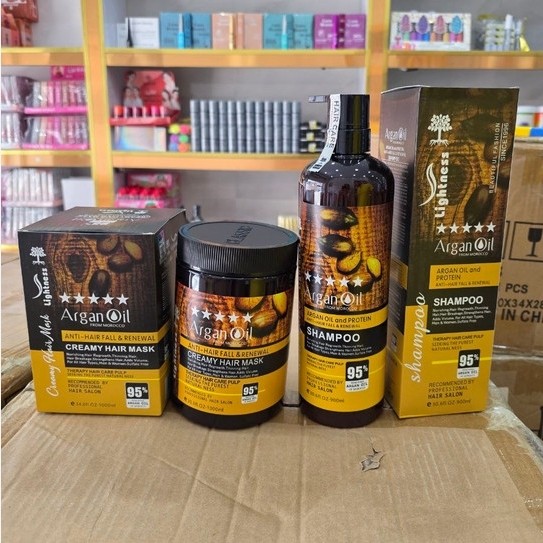 پک کامل ماسک مو و شامپو و روغن لایتنس پنج ستاره اصلی