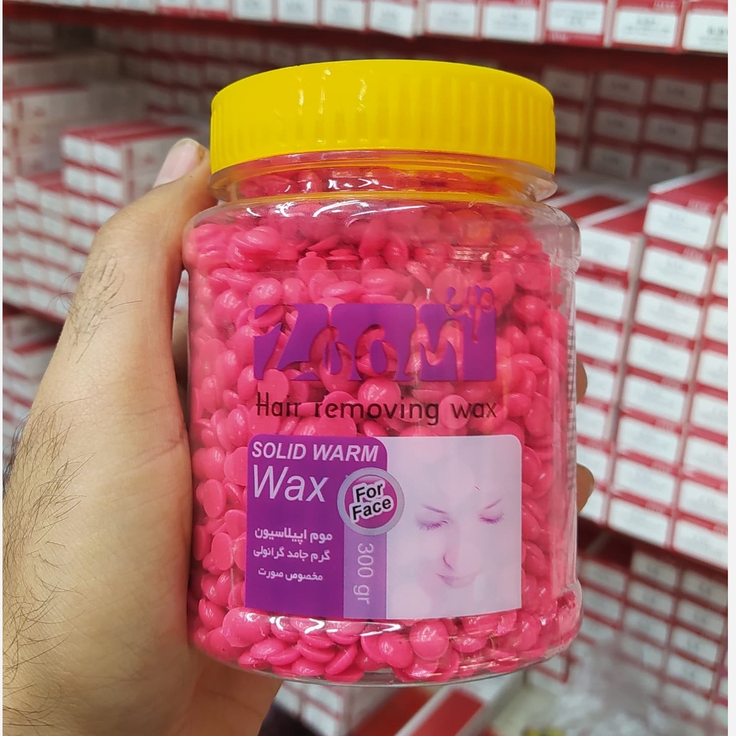 موم اصلاح صورت موم عدسی شمع مرواریدی شمع صورت عدسی وکس گرانولی زوم اپ